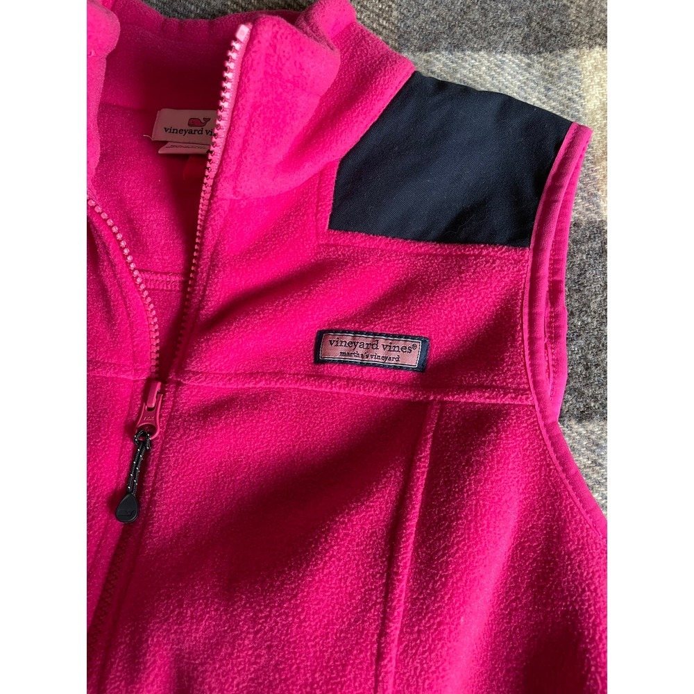 Vineyard Vines Hot Pink Fleece Vest - Picture 2 of 4